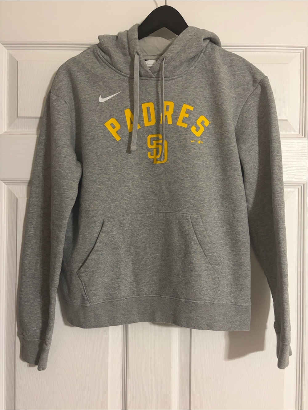 Nike MLB San Diego Padres Heather Grey Pullover Hoodie Size Small S